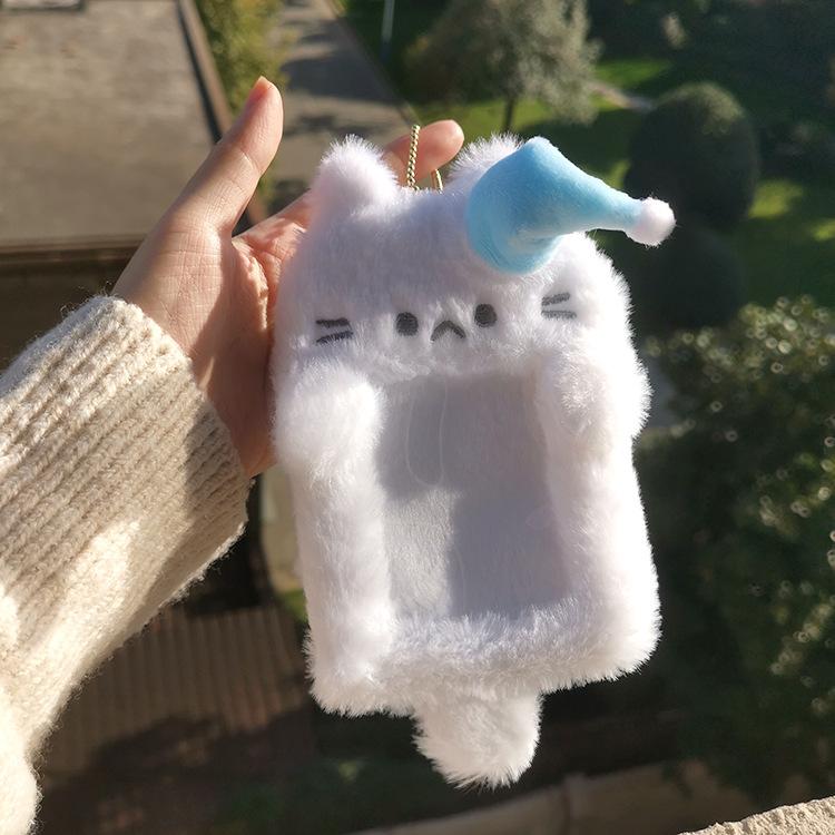 カードケース かわいい 寝袋 犬 パスケース 10cm 写真 収納 保護ケース バッグチャーム 秋冬