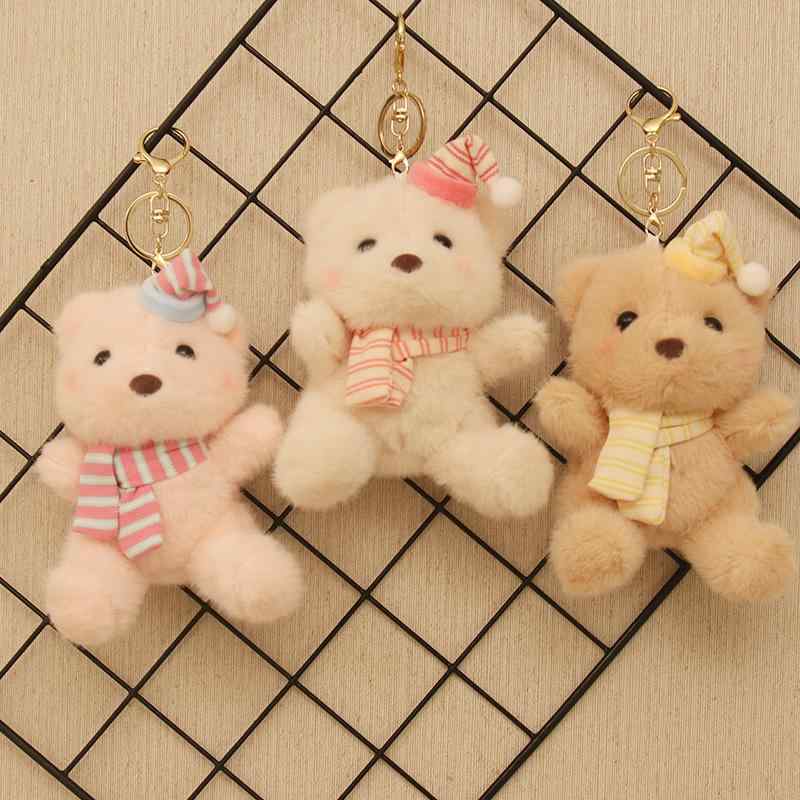 ぬいぐるみ レディース スカーフ 帽子 クマ キーホルダー かわいい 人形 バッグ 服 ぬいぐるみ ペンダ..