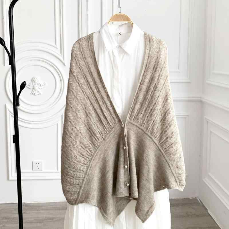 ショール 秋冬 ニット レディース 付け襟 フェイクファー ティペット ストール 肩掛け 暖かい かわいい ベージュ グレー グリーン キャメル エレガント