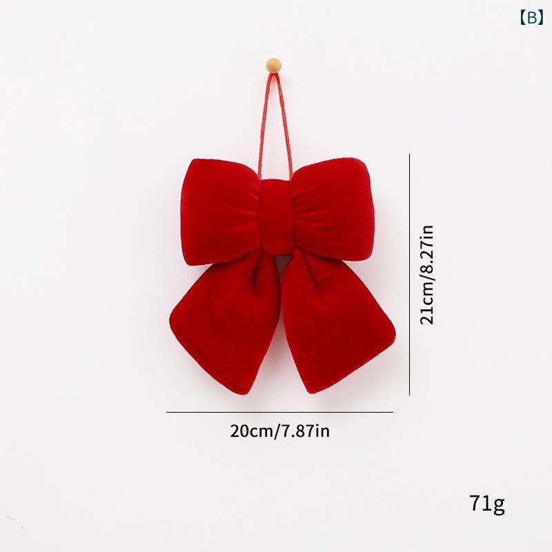 クリスマス オーナメント ベルベット 赤色 クリスマスツリー 飾り DIY デコレーション 15cm 20cm 38cm ヨーロピアン スタイル