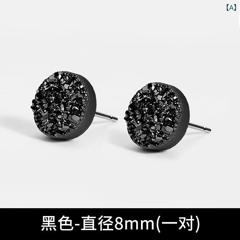 シャドーテールのピアス メンズ 男性用 925シルバー ジルコニア ブラック シルバー イヤリング 高級感 小さめ ファッション 春夏 男女兼用 アクセサリー｜アングル2