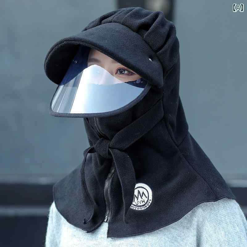 帽子 レディース 秋冬 防寒 防風 大判 ショール 一体型 裏起毛 自転車 バイク 釣り 登山 あったか 暖か..