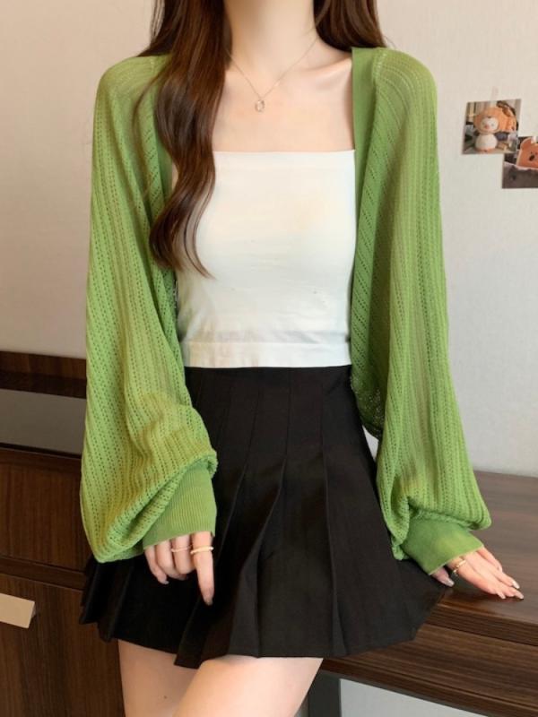 カーディガン レディース 大きいサイズ 接触冷感 ニット トップス 春夏 薄手 長袖 ポロ襟 ドルマンスリ..