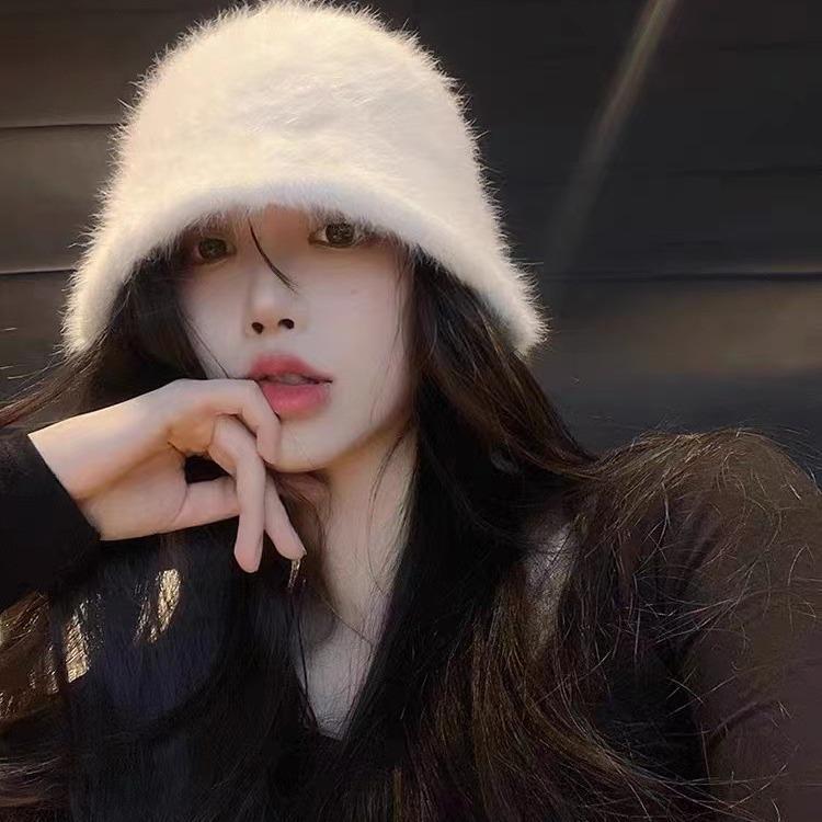 帽子 レディース 秋冬 バケットハット ウール 大頭 小顔効果 あったか おしゃれ かわいい 白