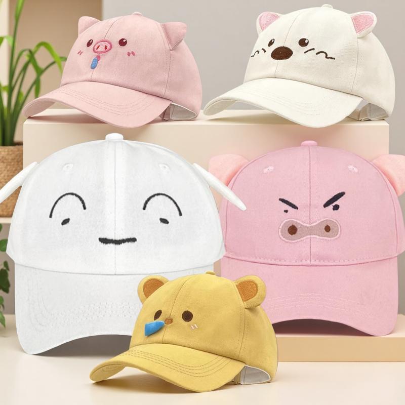 帽子 レディース キャップ 萌え かわいい 動物 野球帽 つば広 UVカット 小顔効果 学生 アニマル ワンポイント