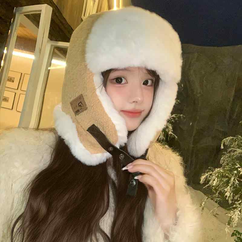 帽子 レディース 秋冬 防寒 暖か 雷鋒帽 裏起毛 アウトドア スキー スノーボード 自転車 バイク 通勤 通学 厚手 ふわふわ あったか かわいい おしゃれ 小顔効果