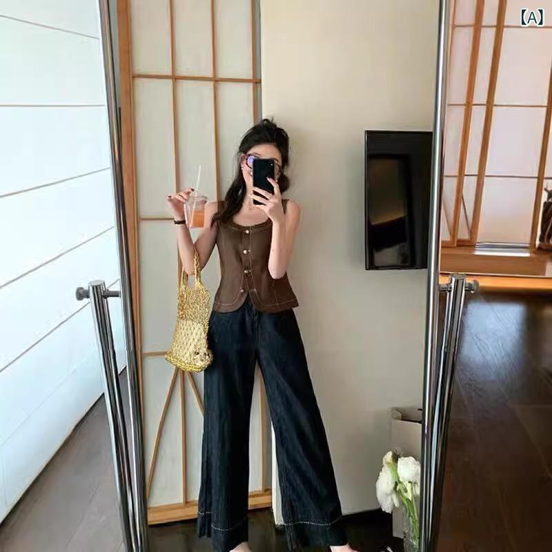 ジーンズ レディース 大きいサイズ レトロ ブルー 高腰 ワイドレッグ デニム ズボン ストレート ゆったり 体型カバー 美脚 9分丈 ジーパン S M L XL 2XL 3XL 4XL 2