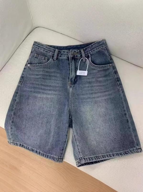 デニム レディース 五分丈 ワイド キュロット 高見え 高身長 ジーパン 短パン 半ズボン デニム パンツ ゆったり かわいい カジュアル おしゃれ オフィスカジュアル 春夏