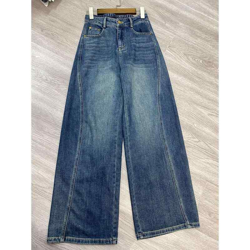 デニム レディース ハイウエスト ズボン ジーパン Gパン ジーンズ ワイドパンツ バギーパンツ ストレー..