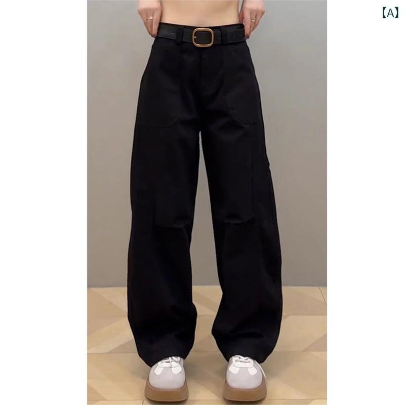 ジーンズ レディース 大きいサイズ デニム パンツ 灰色 ゆったり ストレート ジーパン ズボン 春夏 秋冬 カジュアル きれいめ かわいい 2