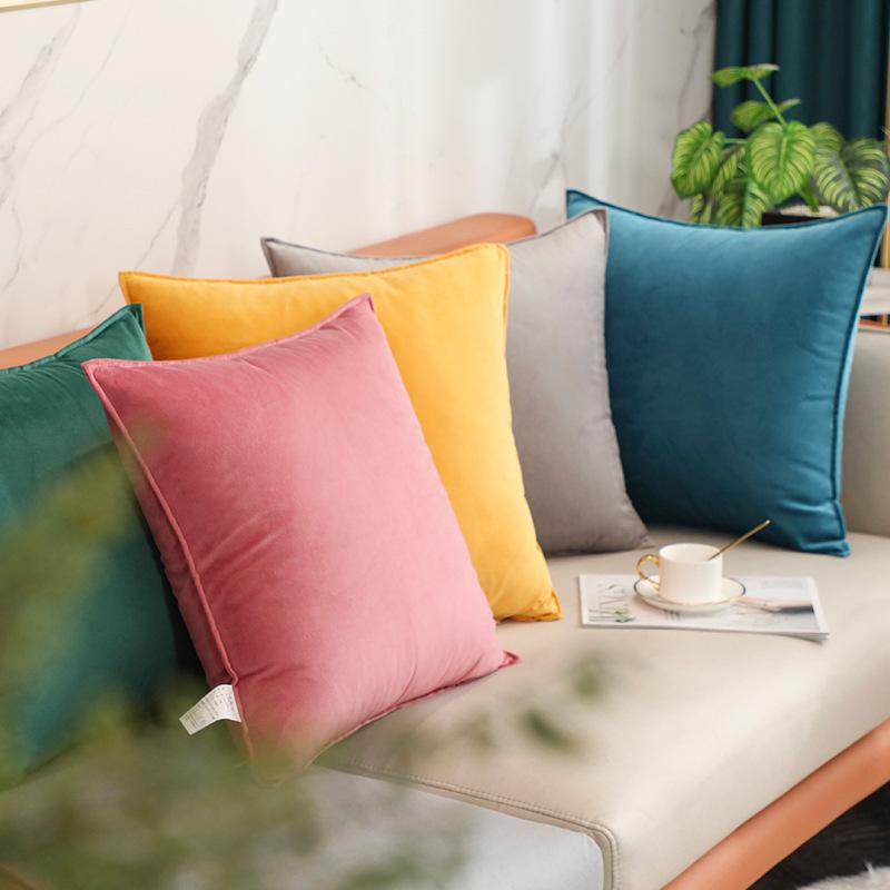 クッション 北欧風 ぬいぐるみ ソファ 椅子 背もたれ ベッドサイド 枕カバー 千歳緑 魚獅青 春梅紅 夜..