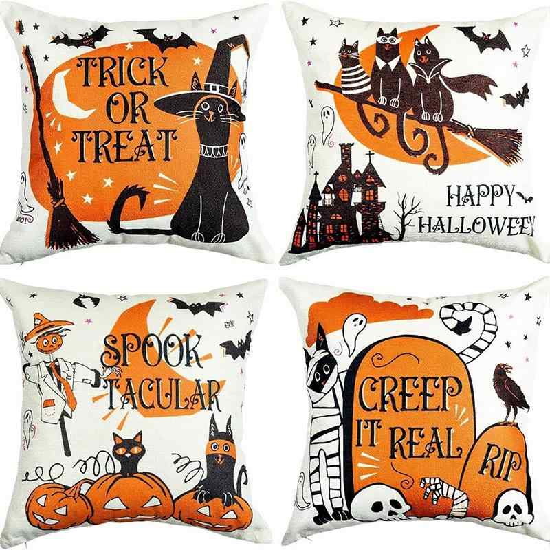 抱枕 カバー ハロウィン 装飾 カートン風 お菓子 ください 個性 ソファ クッション カバー