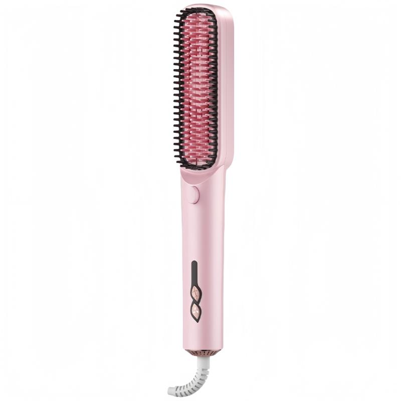 ヘアブラシ レディース ストレート カール 2way 静電気防止 ダメージ軽減 温度調整可能(2.0)