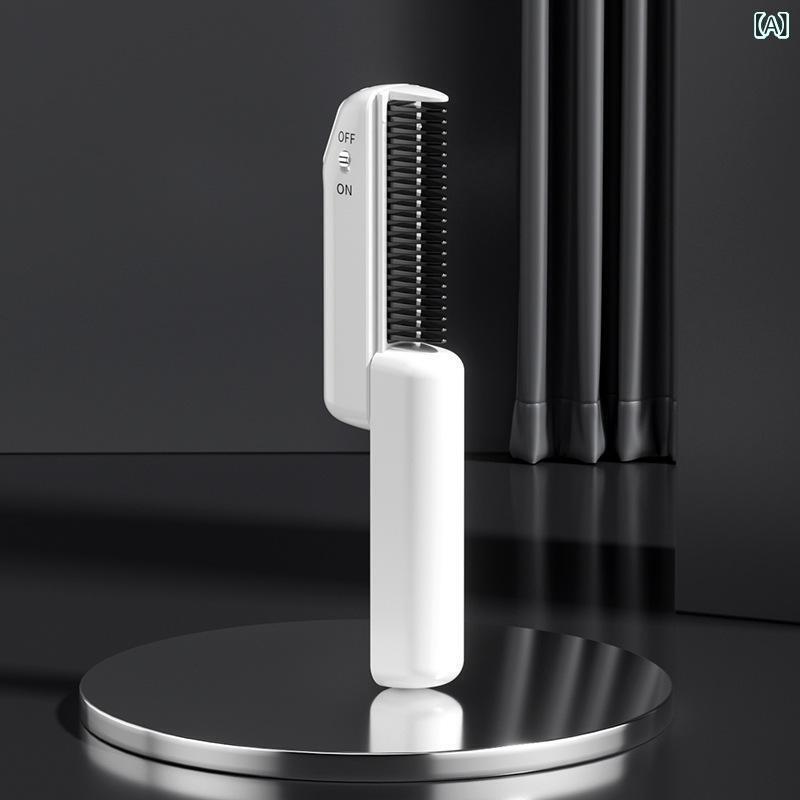 ヘアブラシ レディース ストレート カール 2way ミニ 携帯用 コードレス 負イオン ...