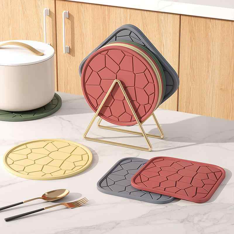 鍋敷き 断熱マット テーブルマット 碗敷き 耐熱 シリコン 鍋つかみ コースター 皿敷き シンプル モダン..