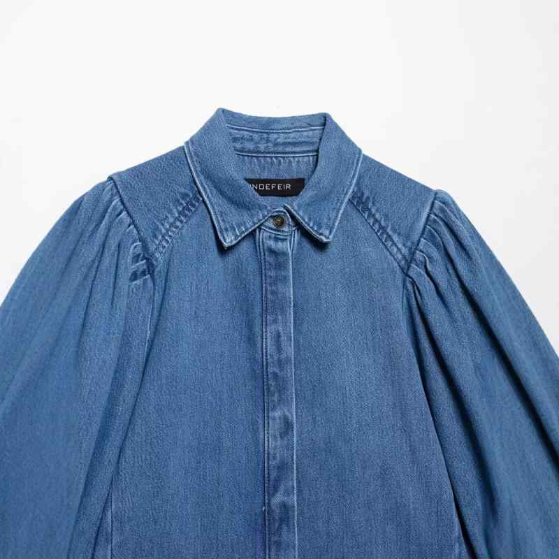 シャツ レディース 春夏 長袖 デニム トップス パンツ セットアップ ポリエステル 街頭風 ストリートファッション XS S M L