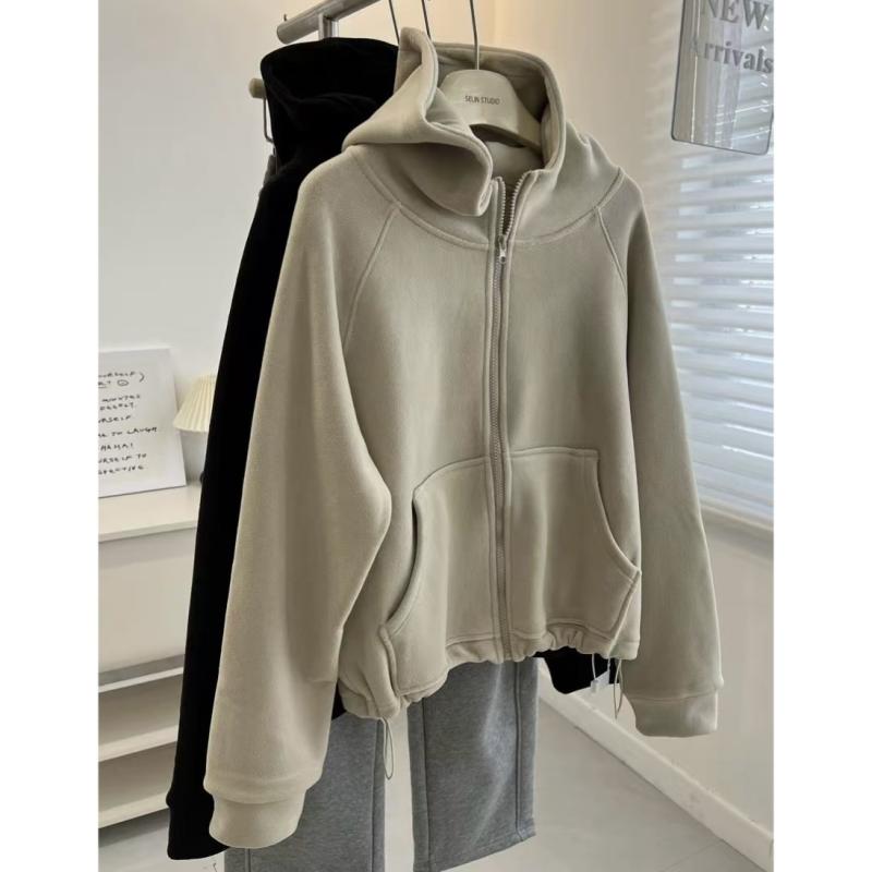パーカー レディース 秋冬 蓄熱保温 裏起毛 フード付き ゆったり 体型カバー カジュアル ジップアップ トップス 普段使い 部屋着 ブラック ベージュ系