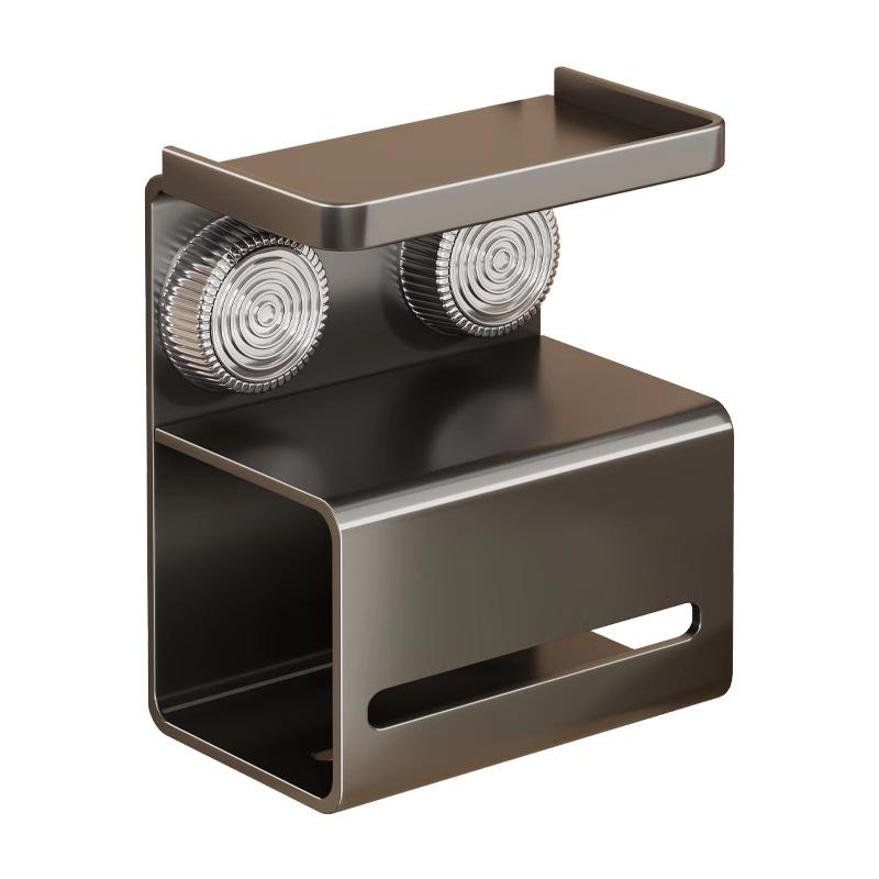 トイレットペーパーホルダー 壁掛け式 多機能 炭素鋼 トイレットペーパー ボックス 落下防止 スマホ置..