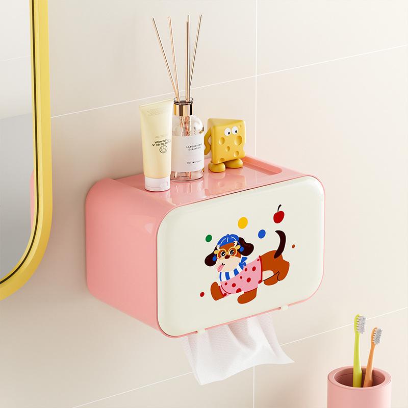 ティッシュボックス インテリア雑貨 壁掛け式 卓上 かわいい トイレ バスルーム 寝室 リビング ダイニ..