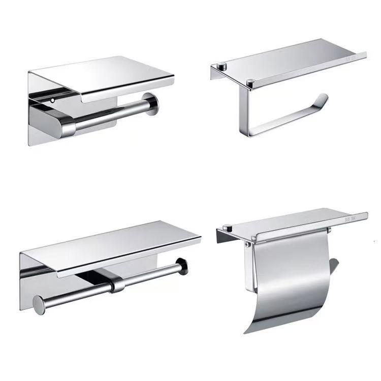 トイレットペーパーホルダー 業務用 壁掛け ステンレス 防水 洗面所 卷纸盒 シルバー ブラック