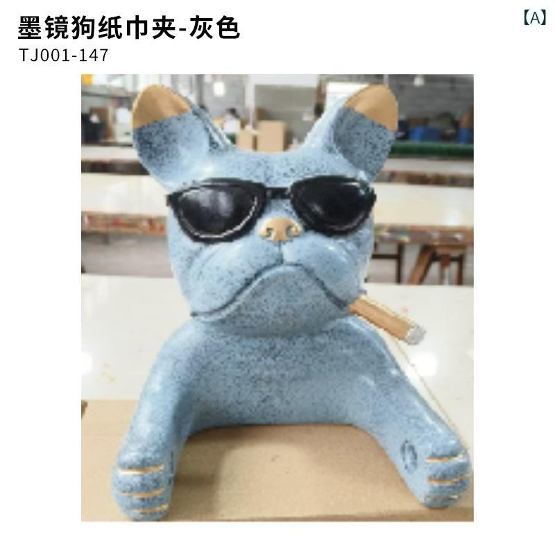 トイレットペーパーホルダー 犬 インテリア 雑貨 衛生用品 卷纸架 吊り下げ式 グレー 自動車 多用途 2