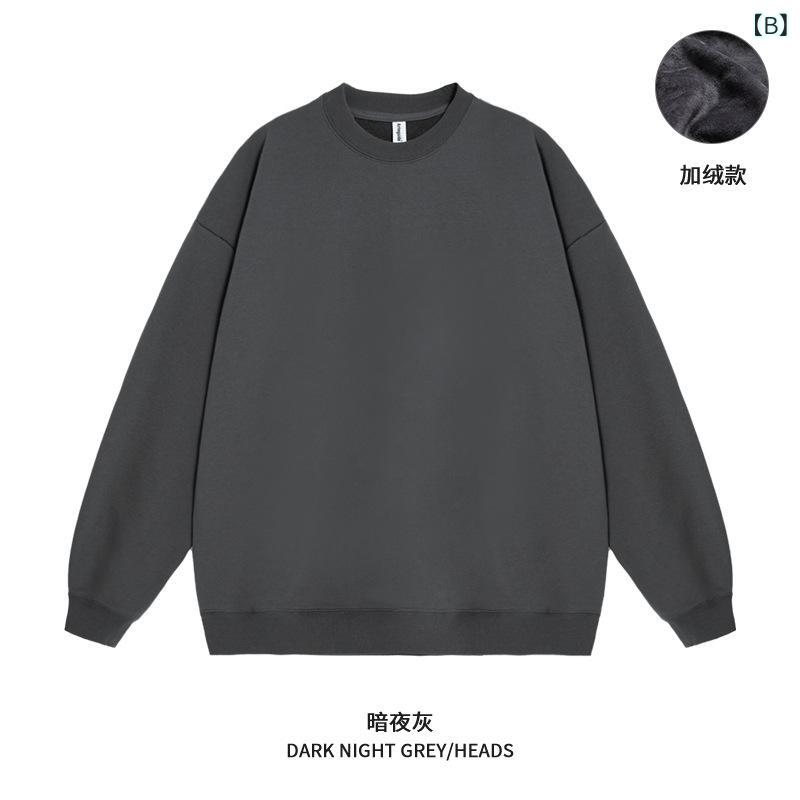 シャドーテールのトレーナー レディース 秋冬 裏起毛 クルーネック ゆったり カットソー 重ね着風 無地 トップス 長袖 スウェット かわいい 普段使い ルームウェア 白 グレー 黒 赤 ピンク ベージュ カーキ ブルー パープル ブラウン S M L XL｜アングル3