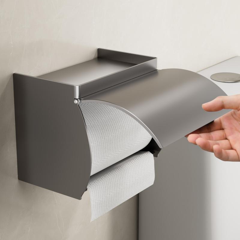 トイレットペーパーホルダー 壁掛け式 トイレ 防水 ペーパータオルホルダー 炭素鋼 扇形 浴室 洗面所 ..