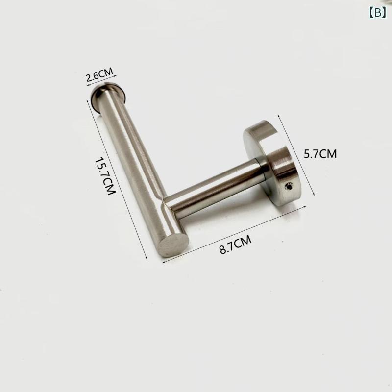 トイレットペーパーホルダー キッチン収納 ステンレス製 ロールペーパーホルダー 浴室 トイレ 壁掛け ラック 棚 黒 シルバー ゴールド 3