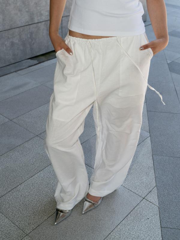パンツ レディース リネンパンツ 亜麻 ズボン ワイドパンツ ストレートパンツ カジュアルパンツ 紐付き..