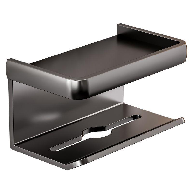 トイレットペーパーホルダー 壁掛け式 炭素鋼 ロールペーパー収納 浴室 トイレ 収納棚 灰色 黒色 白色