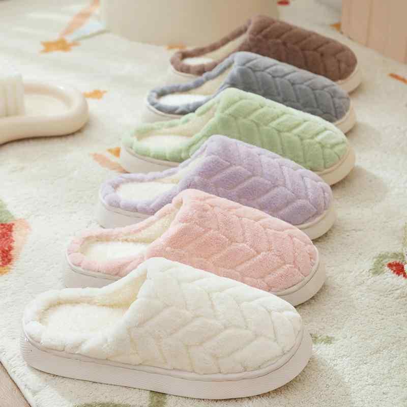 Other - ルームシューズ レディース メンズ 室内 スリッパ 厚底 あったか スリッポン 防寒 冬用 かわいい 滑り止め 軽量 ボア付き 暖かい 冷え対策 ふわふわ もこもこ ピンク系 グレイ