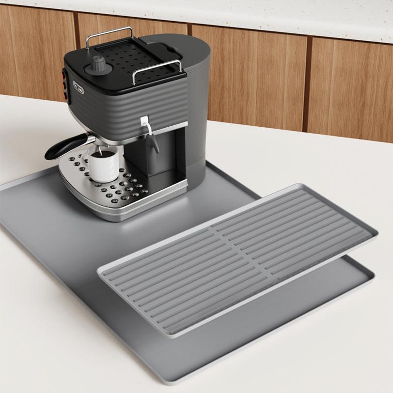 Other - コーヒーメーカー シリコンマット ブラック グレー カウンターマット 食器乾燥マット 断熱 滑り止め 大判 正方形 ヨーロッパ 南米 東南アジア 北米