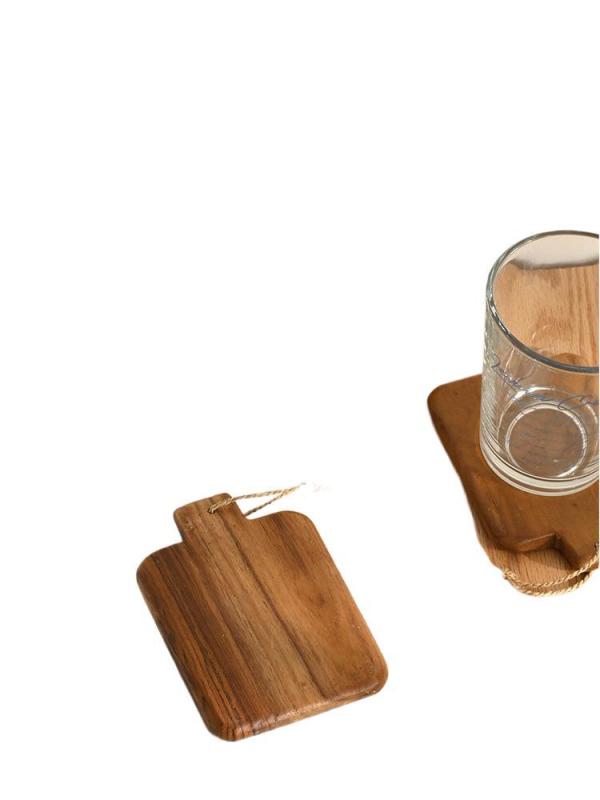 コースター 原木 茶托 木製 ミニまな板 正方形 柚木 断熱 滑り止め おしゃれ かわいい カフェ風