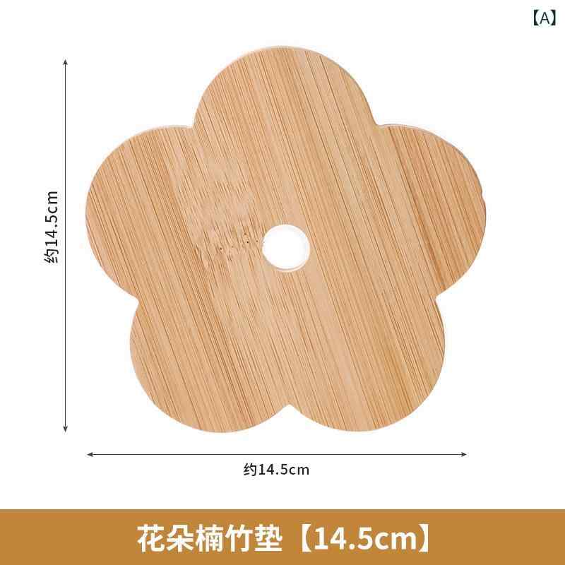 テーブルマット 竹製 グラスマット 鍋敷き 花柄 楠竹 断熱 厚手 耐熱 コースター キッチン用品 食器 ずれにくい 傷防止 おしゃれ 和風 正方形 円形