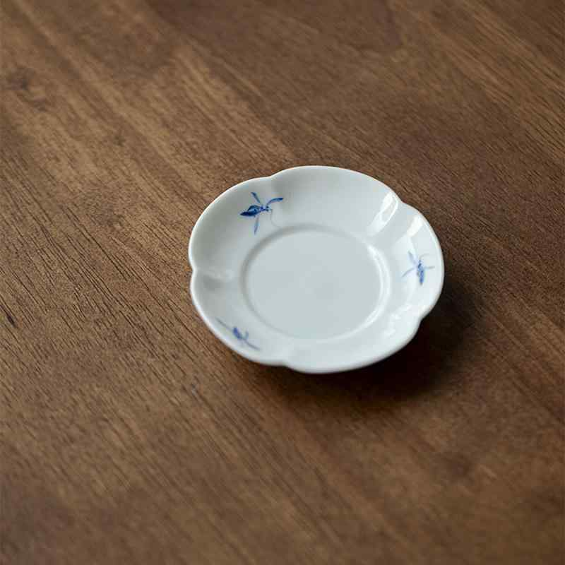 茶托 茶道 アクセサリー 陶器 花柄 カップ敷き 断熱 花びら コースター 秋水 蘭 ピンク 幽夢 紫藤 古竹