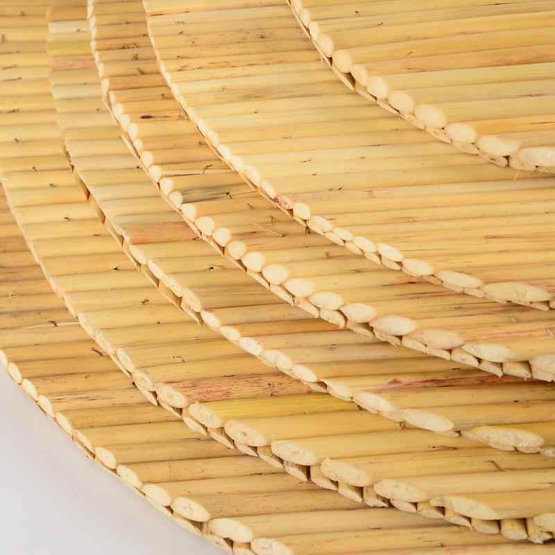 鍋敷き 蓋置き 高粱 藁 円形 30cm 40cm 45cm 50cm 天然木 ウッド シンプル 中華風 キッチン雑貨