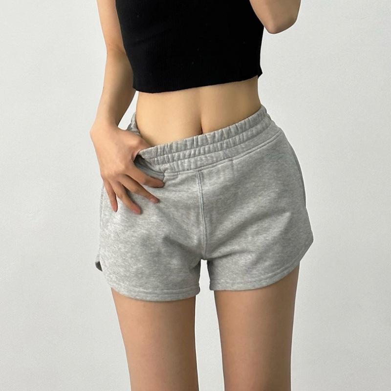 ショートパンツ レディース スポーツ カジュアル 伸縮性 短パン ホットパンツ 部屋着 ルームウェア 普段使い ゆったり 接触冷感 ポリエステル ブラック グレー ブルー