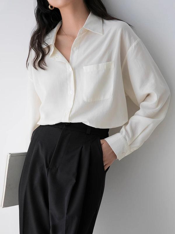 シャツ レディース 天使の綿麻 ドロップショルダー ゆったり 長袖 ブラウス トップス 薄荷緑 奶油白 嫩芽黄 灰色 M L XL オシャレ着 普段使い