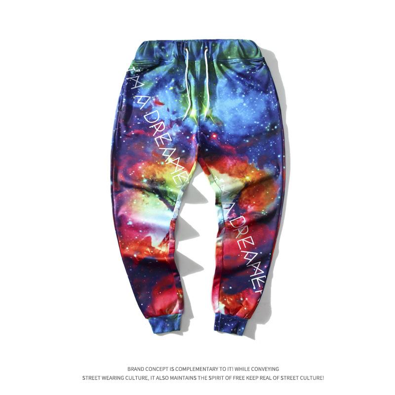 Cropped Pants - パンツ メンズ 男性用 スウェットパンツ 星空柄 宇宙柄 ジョガーパンツ リラックス ルームウェア 普段使い