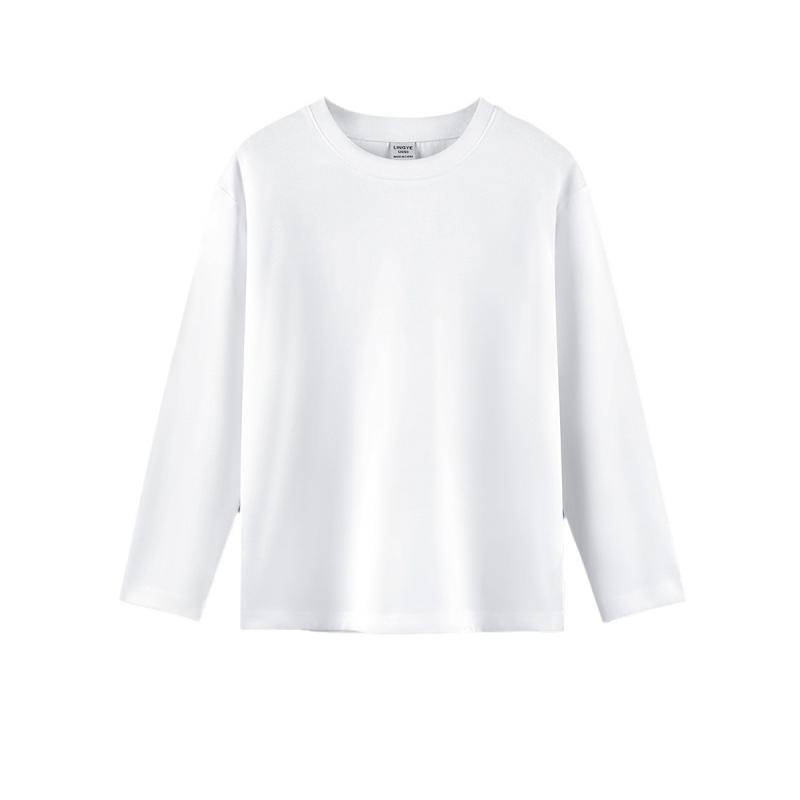 乐天商城 - Tシャツ レディース 長袖 春秋 女性用 カットソー コットン100% 綿 無地 ゆったり トップス インナー ラウンドネック 白 黒 普段使い