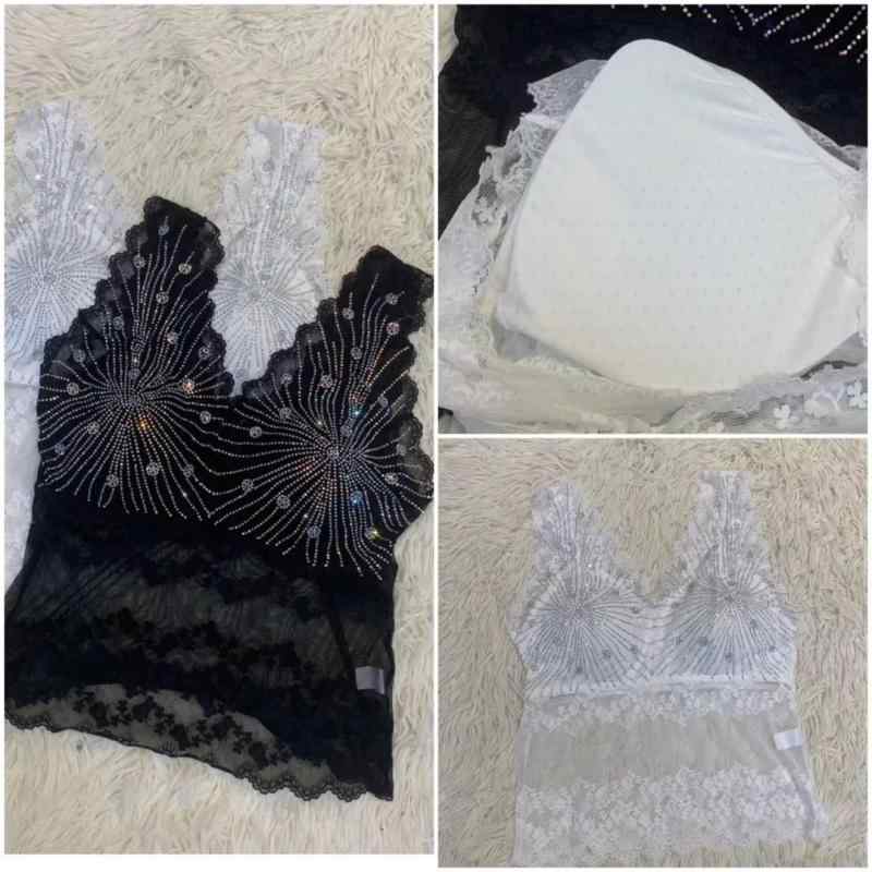 キャミソール レディース Vネック レース 薄手 インナー 接触冷感 ポリエステル 美背 部屋着 普段使い ..