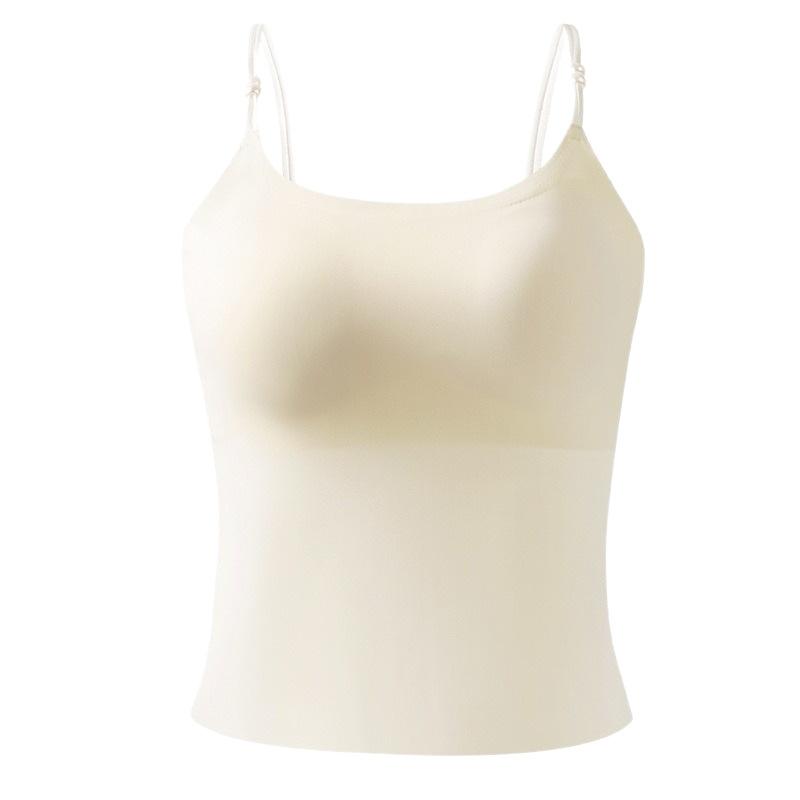 タンクトップ レディース 山茶花 接触冷感 キャミソール 美背 薄手 通気性 カップ付き 一体型 ショート丈 ロング丈 M L XL 春夏 秋冬 部屋着 普段使い