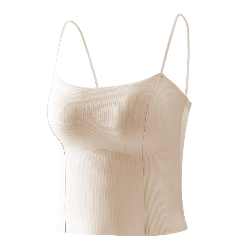 キャミソール レディース インナー トップス 無縫製 ストレッチ 響かない ブラパッド付き チューブトップ 肌着 薄手 ノンワイヤー ナイトブラ 部屋着