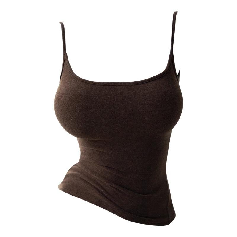 タンクトップ レディース キャミソール 接触冷感 ブラパッド付き トップス インナー 部屋着 普段使い ..