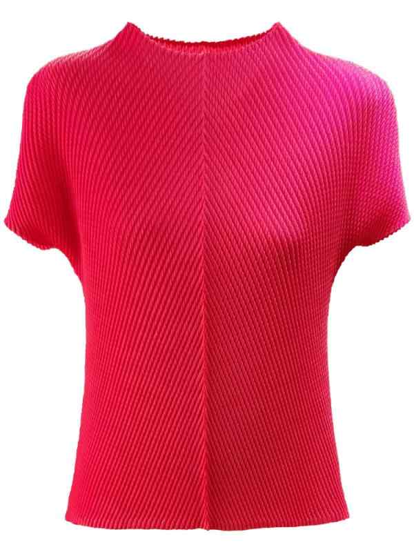 Tシャツ レディース 立襟 無地 龍鱗 模様 皺 寄せ トップス 高級感 着痩せ 半袖 ポリエステル 杏色 グレー 灰色 薔薇色 黒 ブラック 緑 グリーン ピンク 通勤