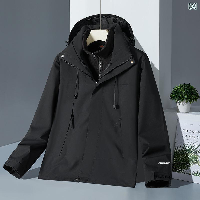 マウンテンパーカー レディース メンズ 防風 撥水 アウター 登山ウェア アウトドアウェア トレッキングウェア 秋冬 春 ジャケット 男女兼用 キャンプ 釣り 旅行 登山用 2