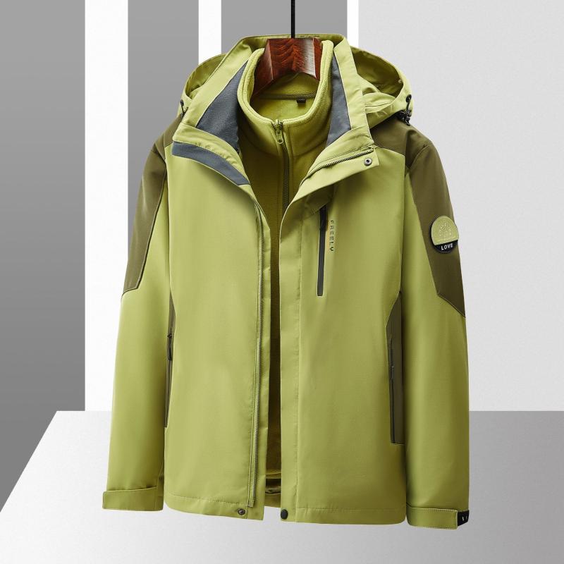 マウンテンパーカー メンズ レディース 取り外し可能 防風 防水 撥水 ジャケット アウトドア 登山 スキ..