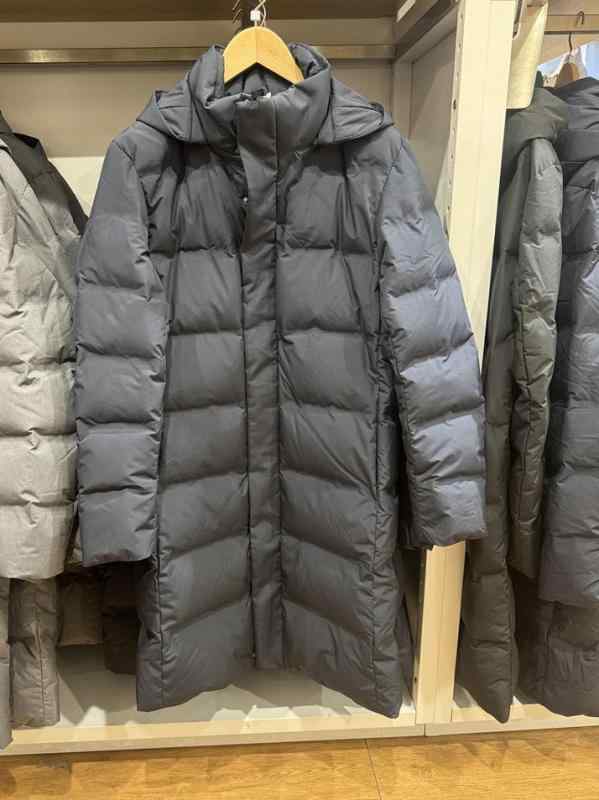 ダウンジャケット メンズ 男性用 秋冬 加厚 防寒 フード付き ロング丈 アウター 無地 黒 紺 グレー