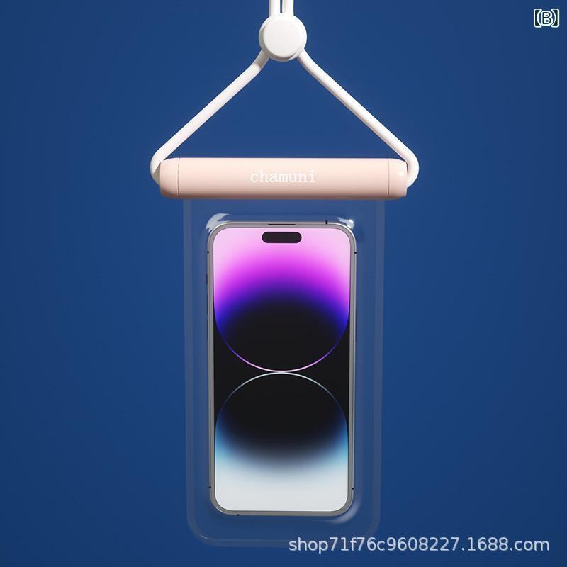 防水ケース アウトドア 温泉 プール 釣り 登山用 防水バッグ タッチ操作可能 携帯電話 スマートフォン用 撥水 TPE素材 格子柄 白色 ピンク 墨緑 ブラック ブルー 浅青 500 3