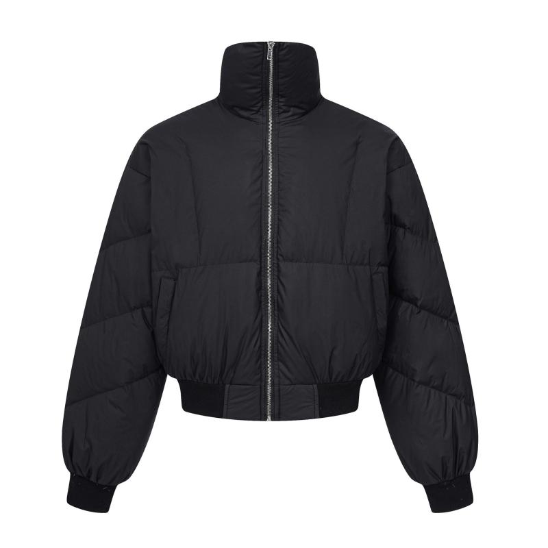 羽絨服 メンズ レディース 立襟 ダウンジャケット ストリート系 ゆったり 防寒 アウター カジュアル 高街 普段使い 秋冬 ブラック カーキグリーン